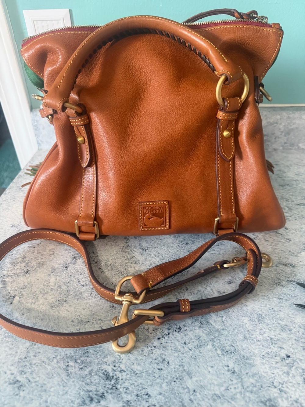 Dooney & Bourke Large Florentine satchel Bag - natural